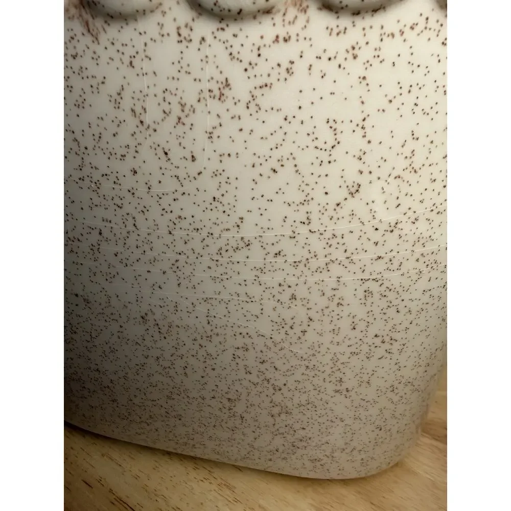 VTG 1983 Gator Mold Ceramic Vanity Bathroom Set of 3 Speckled Blue Floral